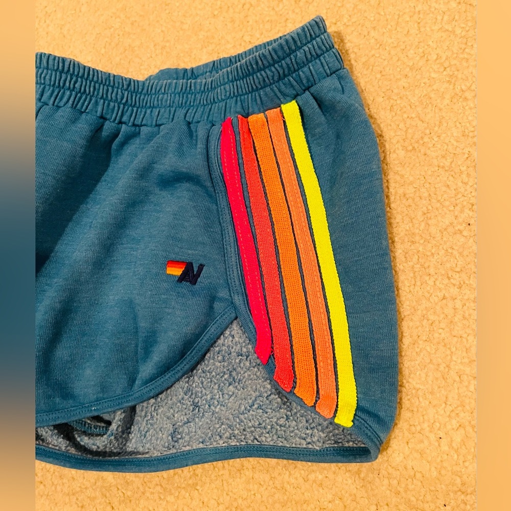 Aviator Nation 5-Stripe Shorts Ocean Blue